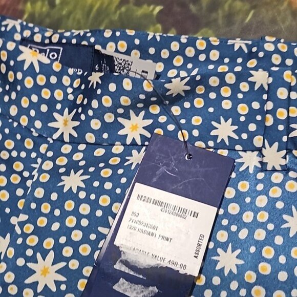 Polo Ralph Lauren Starburst-Motif Satin Wide-Leg Graphic Print Pants Size 6 New - Picture 3 of 11